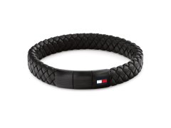 Tommy Hilfiger Pletený kožený náramek s ocelovým zapínáním 2790662
