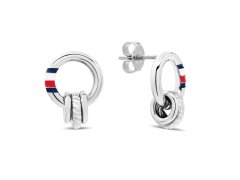 Tommy Hilfiger Elegantní ocelové náušnice s trikolórou 2781061