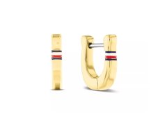 Tommy Hilfiger Elegantní pozlacené náušnice s trikolórou 2781086