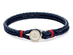 Tommy Hilfiger Kožený náramek v&nbsp;modré barvě 2790691 17,5 cm