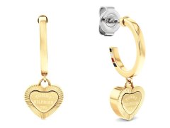 Tommy Hilfiger Kruhové náušnice se srdíčky Layered 2781014