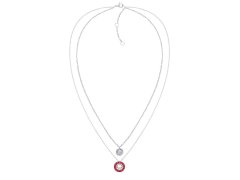 Tommy Hilfiger Moderní dvojitý ocelový náhrdelník s krystalem Layered 2780803