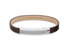 Tommy Hilfiger Moderní hnědý kožený náramek 2790397