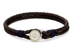 Tommy Hilfiger Kožený náramek v&nbsp;hnědé barvě 2790692 17,5 cm