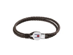 Tommy Hilfiger Moderní kožený náramek v hnědé barvě 2790655