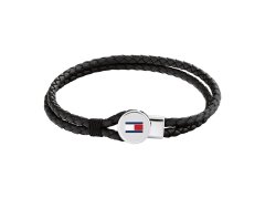 Tommy Hilfiger Moderní kožený náramek v černé barvě 2790654