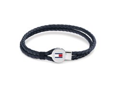 Tommy Hilfiger Moderní kožený náramek v modré barvě 2790656