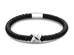 Tommy Hilfiger Moderní náramek z&nbsp;černé kůže Nautical Knot For Him 2790734