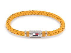 Tommy Hilfiger Moderní pánský náramek ze žluté kůže Homme 2790453