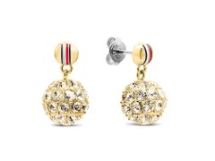 Tommy Hilfiger Elegantní pozlacené náušnice s krystaly 2781079
