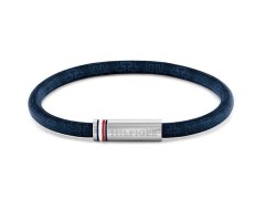 Tommy Hilfiger Modrý pánský náramek z&nbsp;umělé kůže Printed Cord 2790702