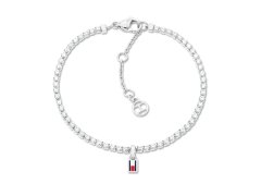Tommy Hilfiger Ocelový tenisový náramek s krystaly 2781092