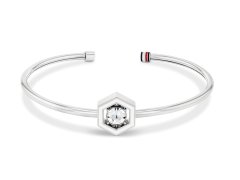 Tommy Hilfiger Pevný ocelový náramek s krystalem Geometric 2780856