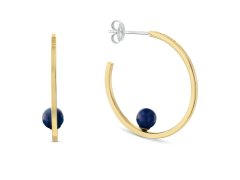 Tommy Hilfiger Pozlacené kruhy s lazuritem Semi-Precious Beads 2780966
