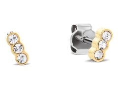Tommy Hilfiger Pozlacené peckové náušnice s&nbsp;krystaly Essential 2781034