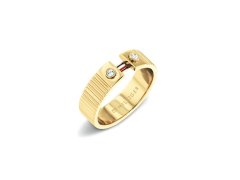 Tommy Hilfiger Pozlacený prsten s&nbsp;krystaly Stripes 2781052 56 mm