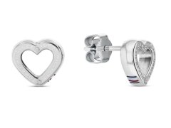 Tommy Hilfiger Srdíčkové ocelové náušnice Toggle Heart 2780971