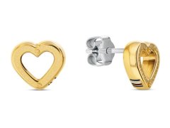 Tommy Hilfiger Pozlacené srdíčkové náušnice Toggle Heart 2780972