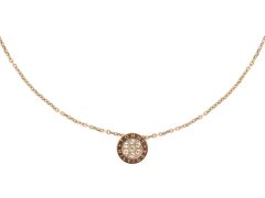 Tommy Hilfiger Stylový bronzový náhrdelník s přívěskem 2780579