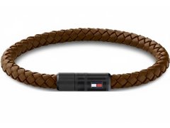 Tommy Hilfiger Stylový hnědý kožený náramek 2790668S