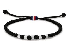 Tommy Hilfiger Černý šňurkový náramek 2790681