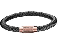 Tommy Hilfiger Trendy černý kožený náramek Casual Core 2700999