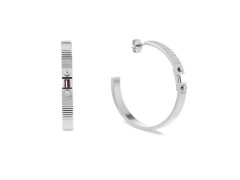 Tommy Hilfiger Úchvatné ocelové kruhy s&nbsp;krystaly Stripes 2781049
