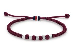 Tommy Hilfiger Vínový šňurkový náramek 2790678