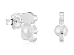 Tous Módní stříbrné náušnice s kultivovanými perlami I-Bear 1004127300