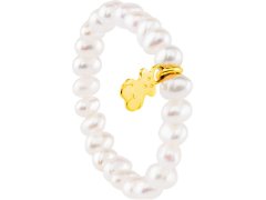 Tous Univerzální prsten s perlami a zlatým medvídkem Tous Pearls 1004042512