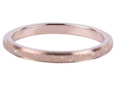 Troli Bronzový ocelový třpytivý prsten 54 mm