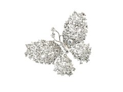 Troli Oslnivá brož ve tvaru motýla Silver