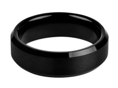 Troli Černý ocelový prsten 52 mm