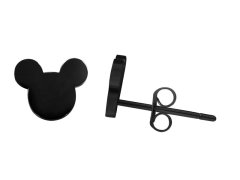 Troli Designové černé náušnice Mickey Mouse