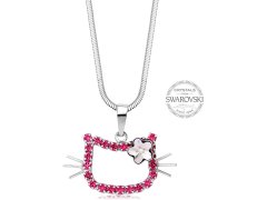 Levien Dívčí náhrdelník Kočička s kytičkou Rose