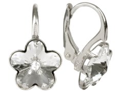 Levien Dívčí stříbrné náušnice Flower Crystal