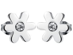 Troli Drobné kytičkové náušnice s&nbsp;krystalem