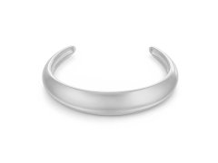 Troli Elegantní pevný náramek z oceli Silver
