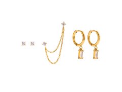 Troli Elegantní sada pozlacených náušnic VJDE0307064