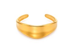 Troli Fashion pevný náramek z pozlacené oceli Gold