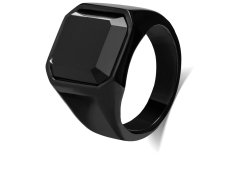 Troli Masivní prsten s černým krystalem 65 mm