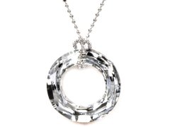 Levien Elegantní náhrdelník Cosmic Ring Crystal