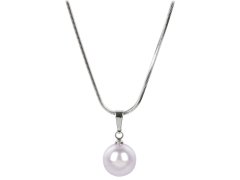 Levien Půvabný náhrdelník s perličkou Pearl Lavender