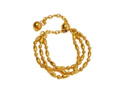 Troli Nastavitelný řetízkový prsten z&nbsp;pozlacené oceli