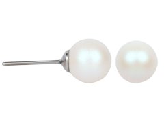 Levien Jemné perlové náušnice Pearl Pearlescent White