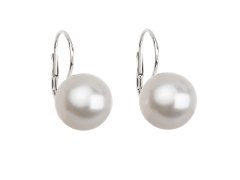 Troli Elegantní perlové náušnice s klapkou Pearl White 71106.1 71107.1 1 cm