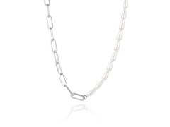 Troli Originální ocelový náhrdelník s perlami VWSN001S