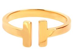 Troli Otevřený pozlacený prsten z oceli 58 mm
