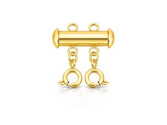 Troli Pozlacená oddělovací spona na 2 řetízky a&nbsp;náramky