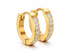 Troli Pozlacené ocelové náušnice s&nbsp;krystaly